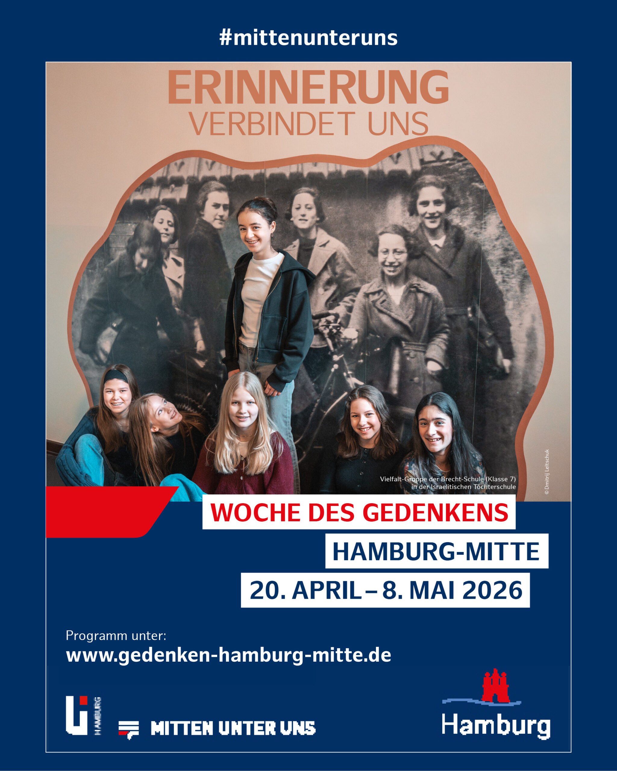 Ankündigungsposter Woche des Gedenkens Hamburg-Mitte 2026
