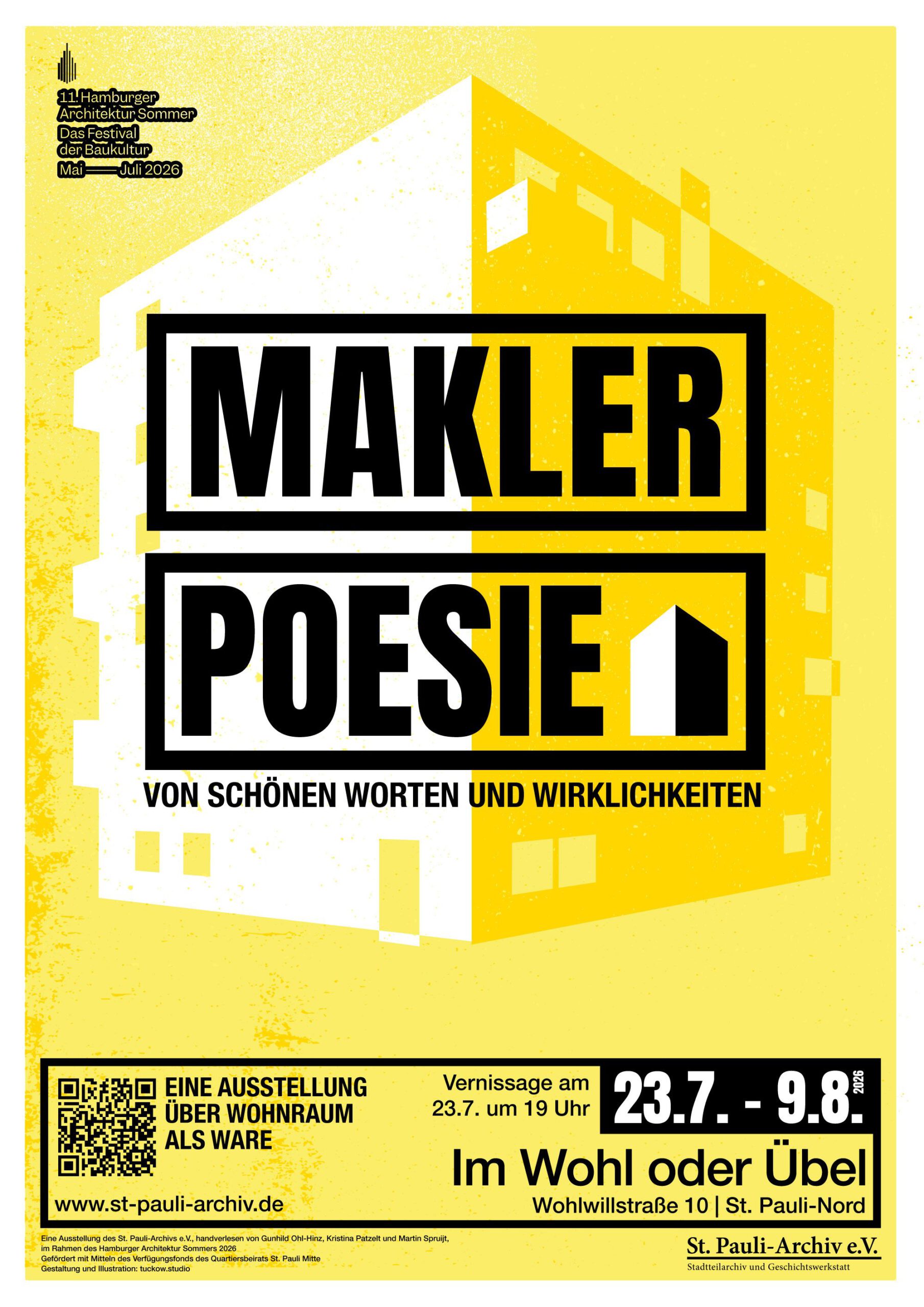 gelbes Ankündigungsposter