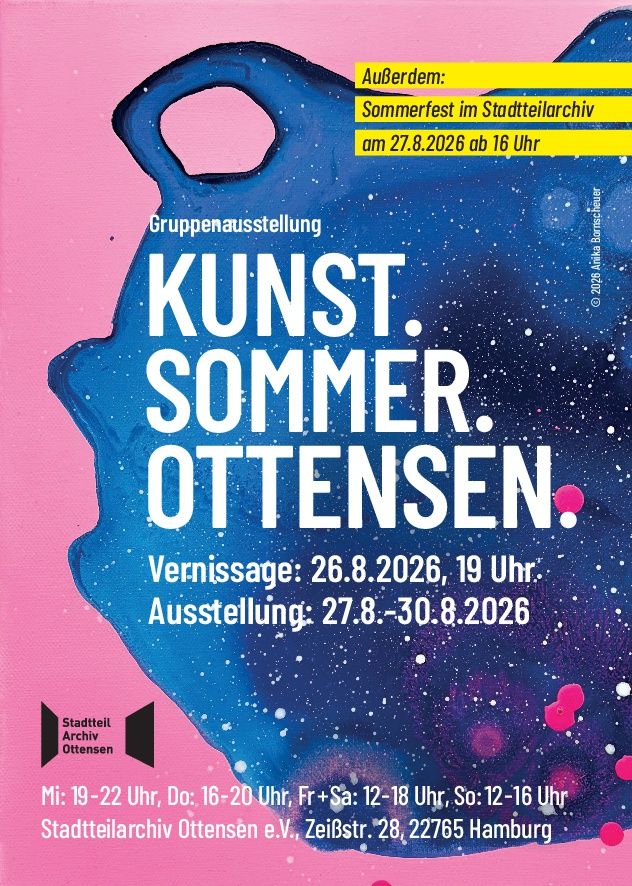 Plakat für Ausstellung und Sommerfest 2026 in Ottensen