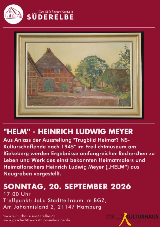 Ankündigungsposter zur Veranstaltung über den Heimatmaler und -forscher Heinrich Ludwig Meyer (genannt "HELM")